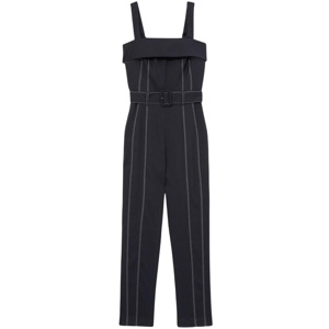 REISS FIANNA Contrast Stitch Structured Jumpsuit